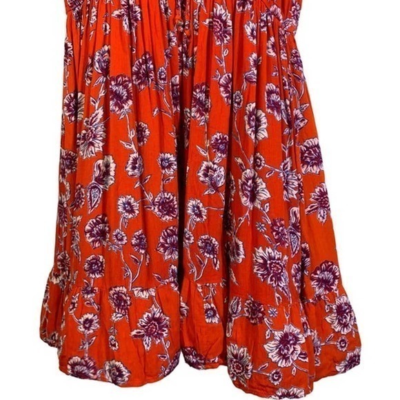 K. JORDAN Red Floral Ruffle‎ Mini Dress - Picture 4 of 8